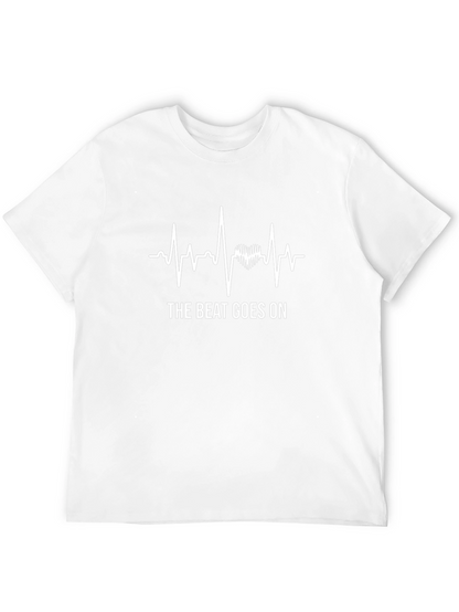The Beat Goes On T-Shirt - ECG Heartbeat Design