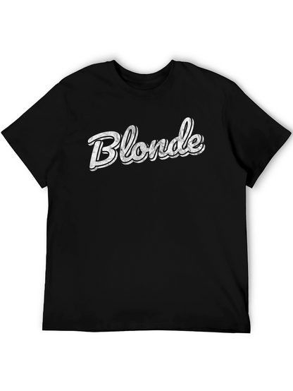 Blonde Graphic T-Shirt - Black Crew Neck Tee
