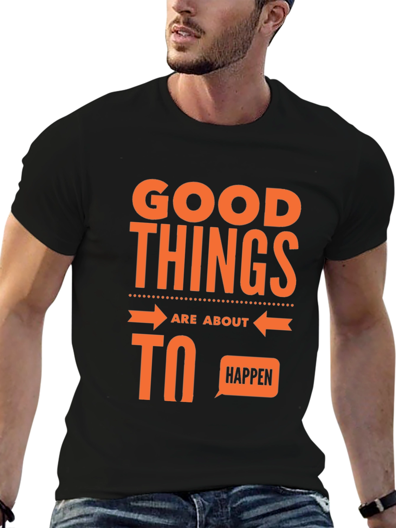 Good Things Happen Graphic Tee - Black
