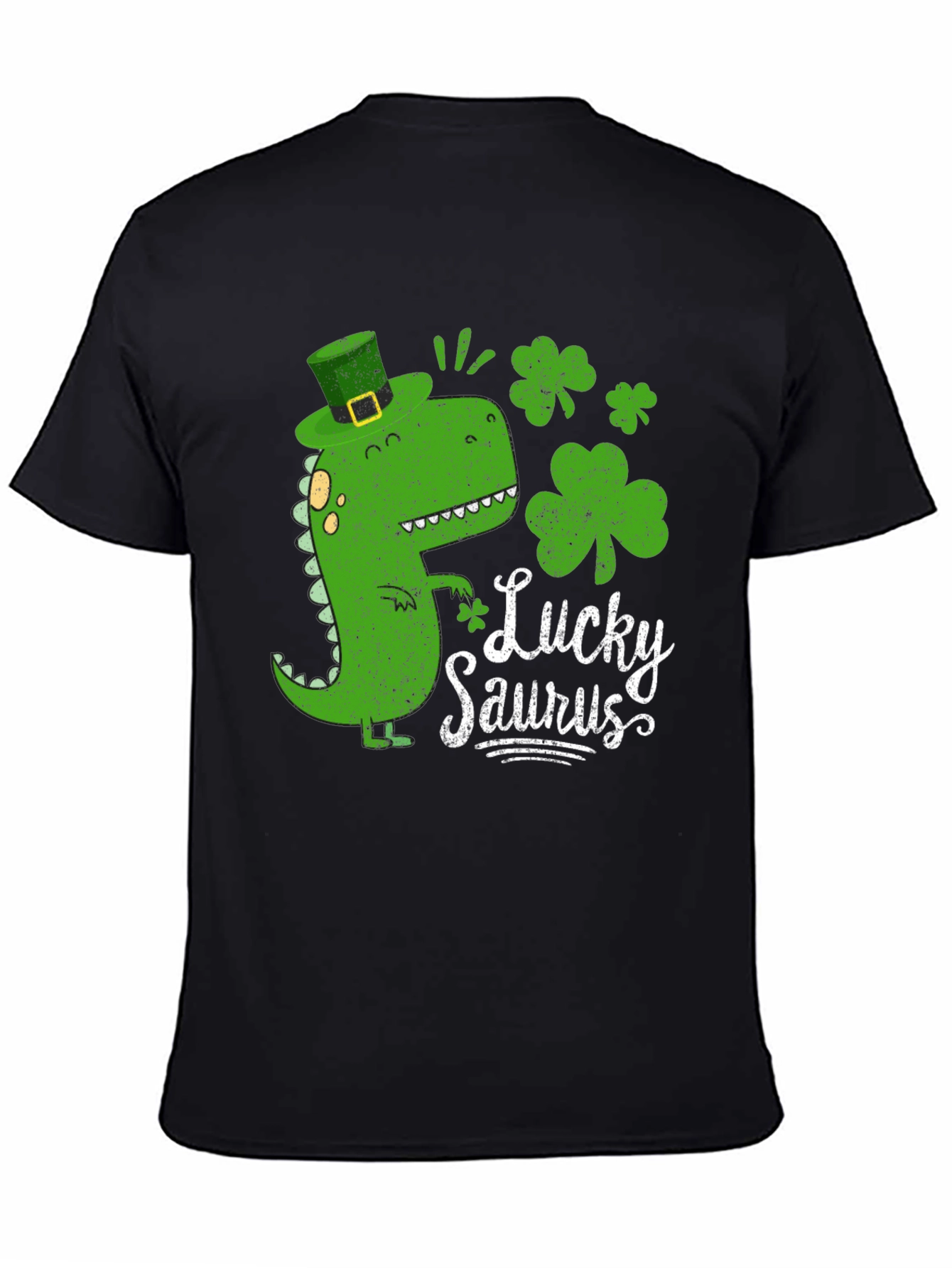 Lucky Saurus Black T-Shirt