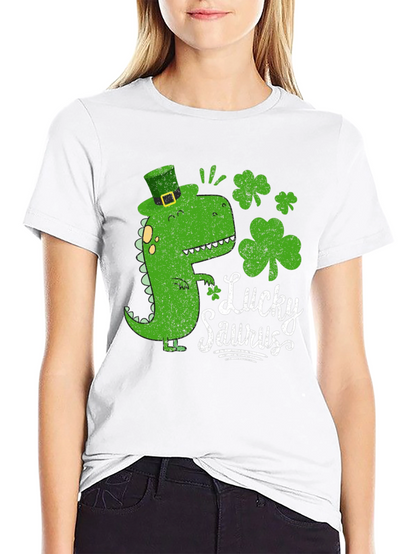 Lucky Saurus Black T-Shirt
