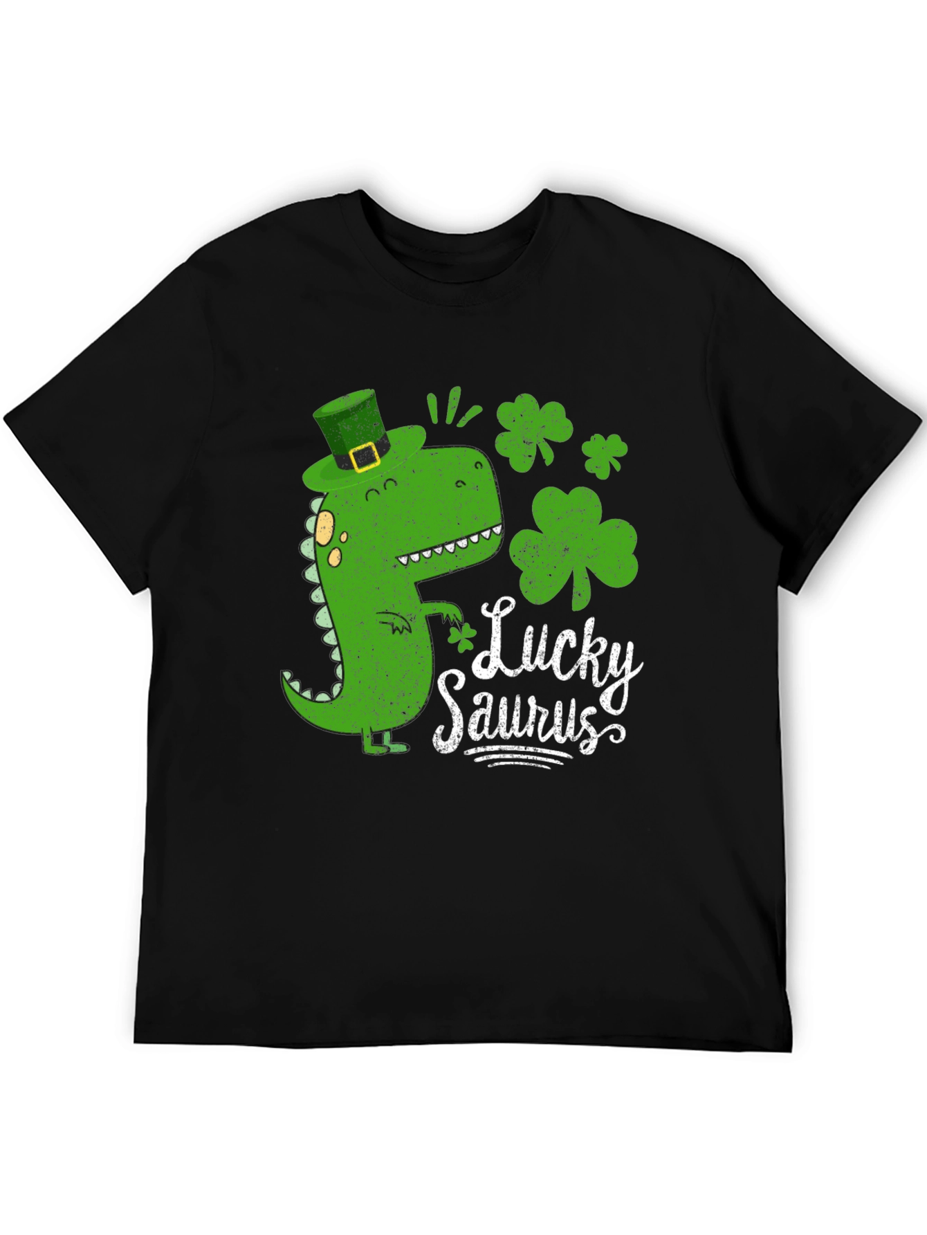 Lucky Saurus Black T-Shirt