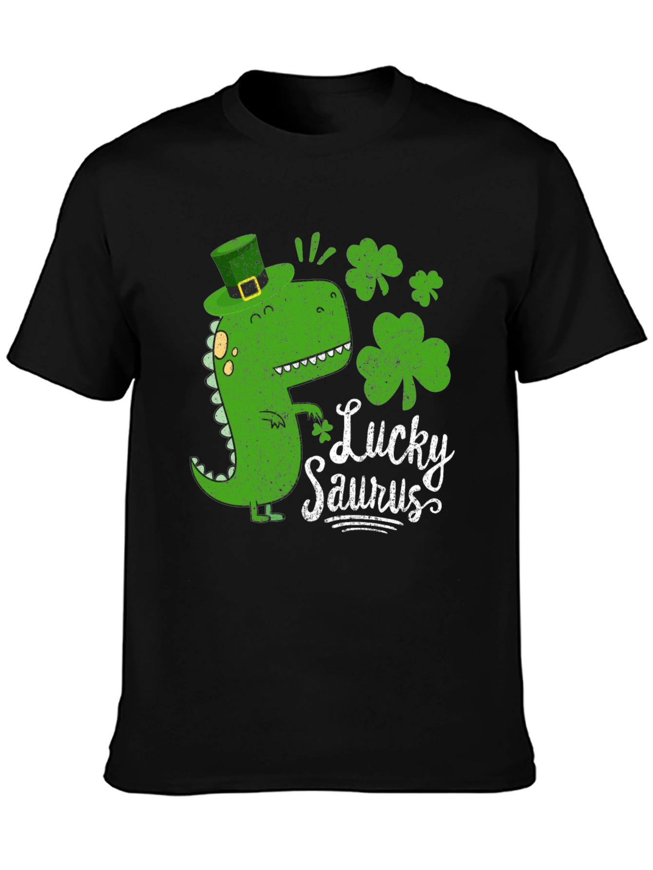 Lucky Saurus Black T-Shirt
