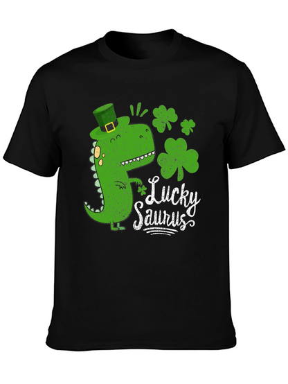 Lucky Saurus Black T-Shirt