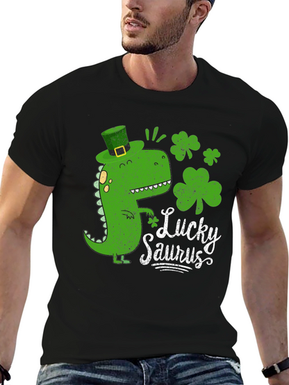 Lucky Saurus Black T-Shirt