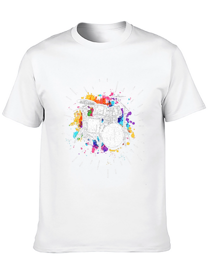 Drum Kit Graphic Tee - Black T-Shirt
