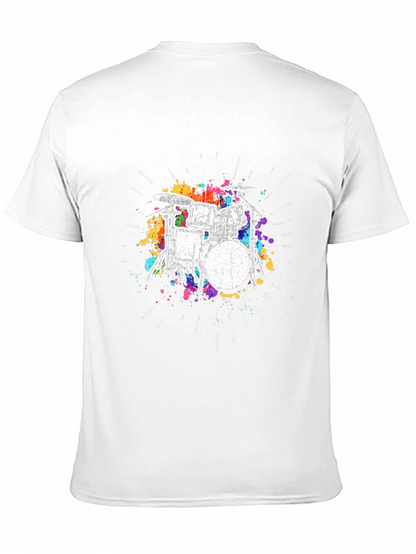 Drum Kit Graphic Tee - Black T-Shirt