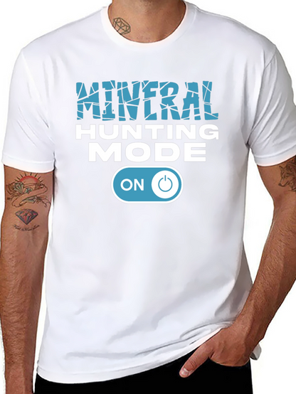 Mineral Hunting Mode On Black Graphic Tee