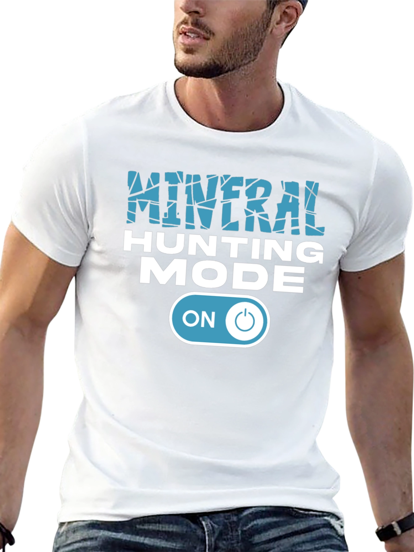 Mineral Hunting Mode On Black Graphic Tee