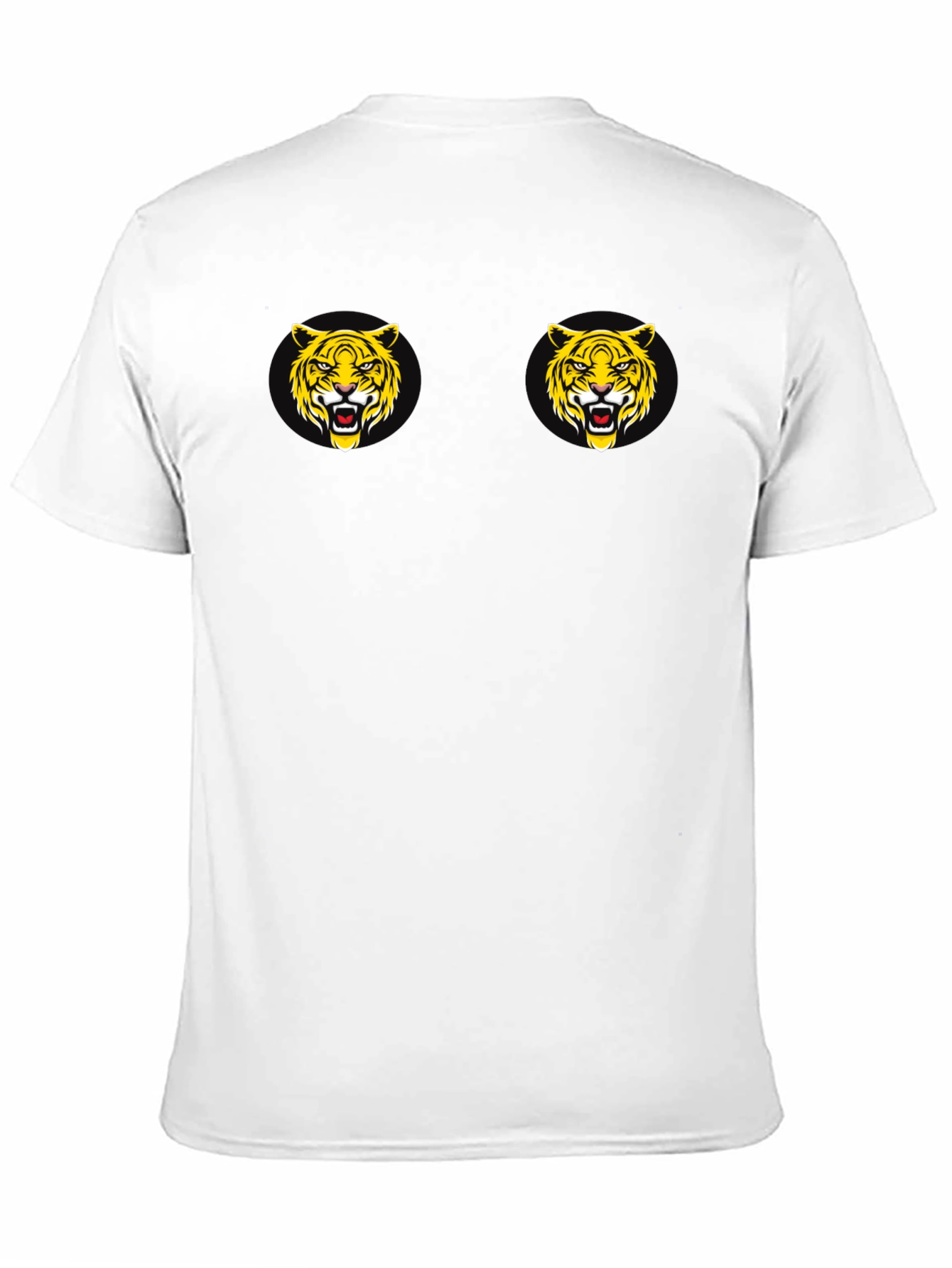 Black T-Shirt with Tiger Face Graphic
