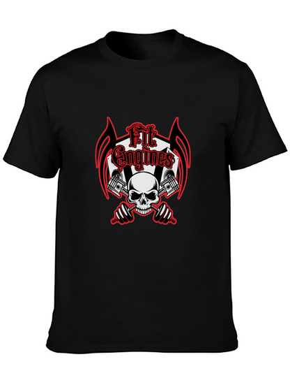Fit Engines Skull & Dumbbells Graphic T-Shirt