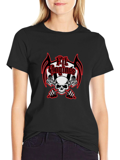 Fit Engines Skull & Dumbbells Graphic T-Shirt