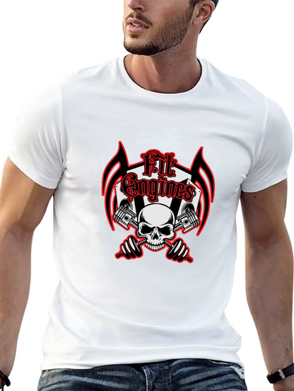 Fit Engines Skull & Dumbbells Graphic T-Shirt