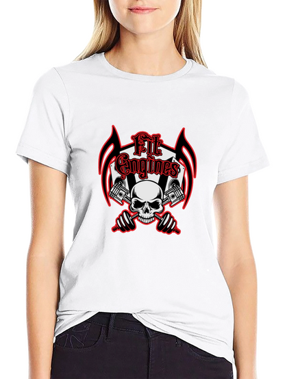Fit Engines Skull & Dumbbells Graphic T-Shirt