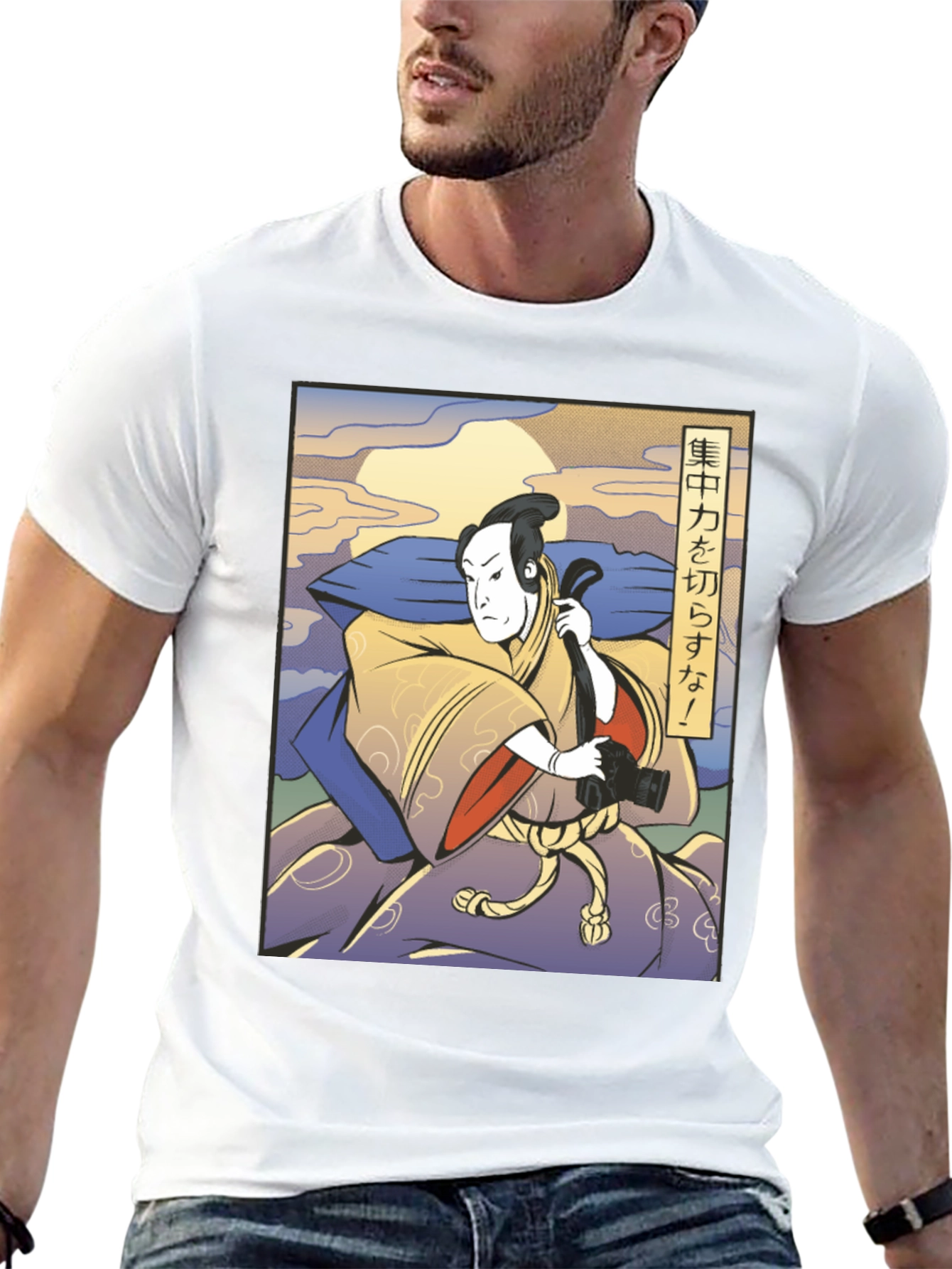 Samurai Photographer T-Shirt - Focus Your Power