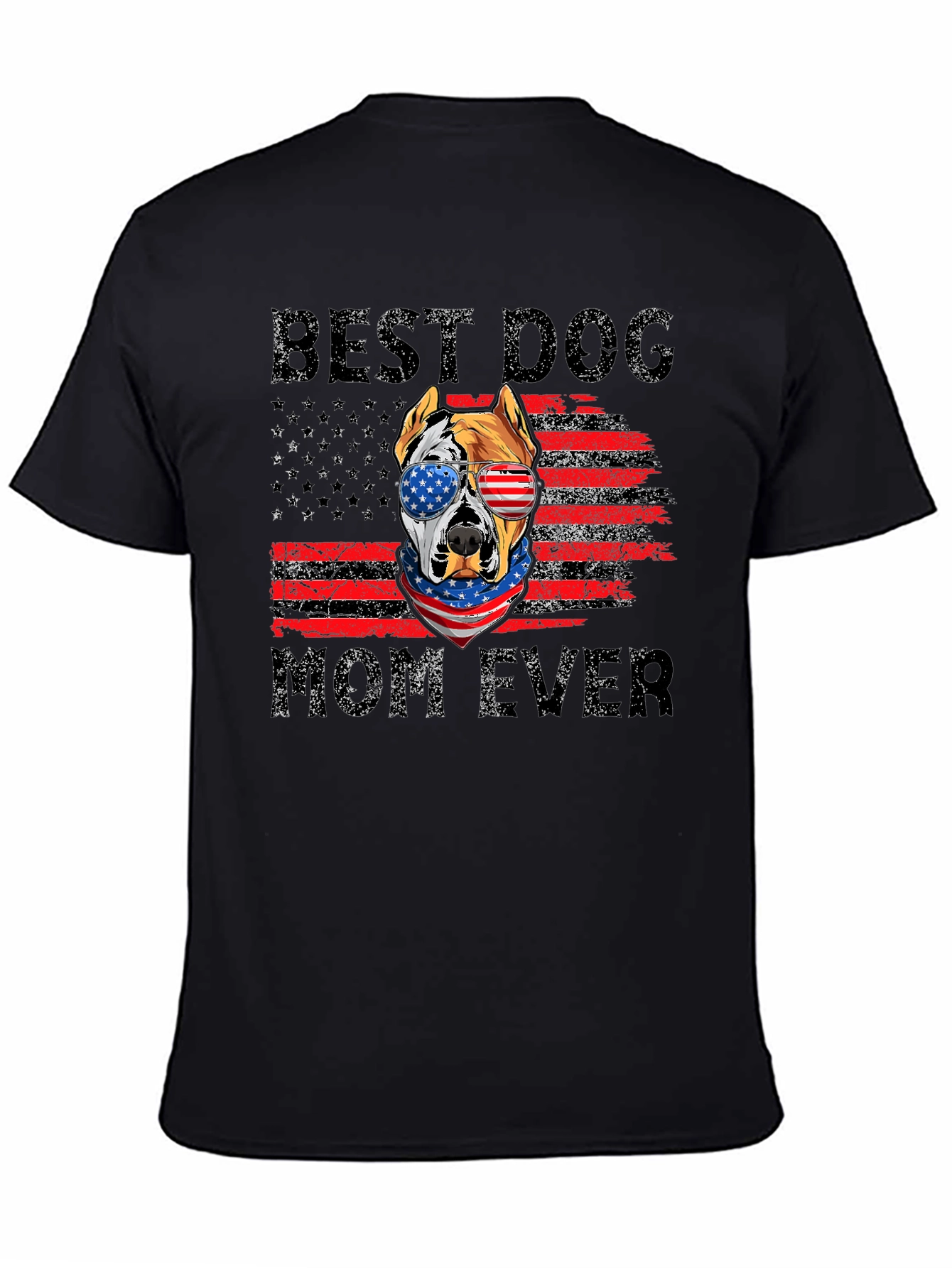 Best Dog Mom Ever Patriotic Graphic Tee