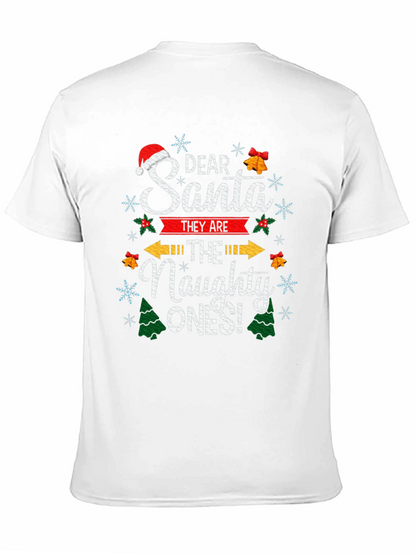 Dear Santa The Naughty Ones Christmas Graphic T-Shirt