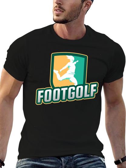 Footgolf Graphic Tee - Black Cotton Shirt