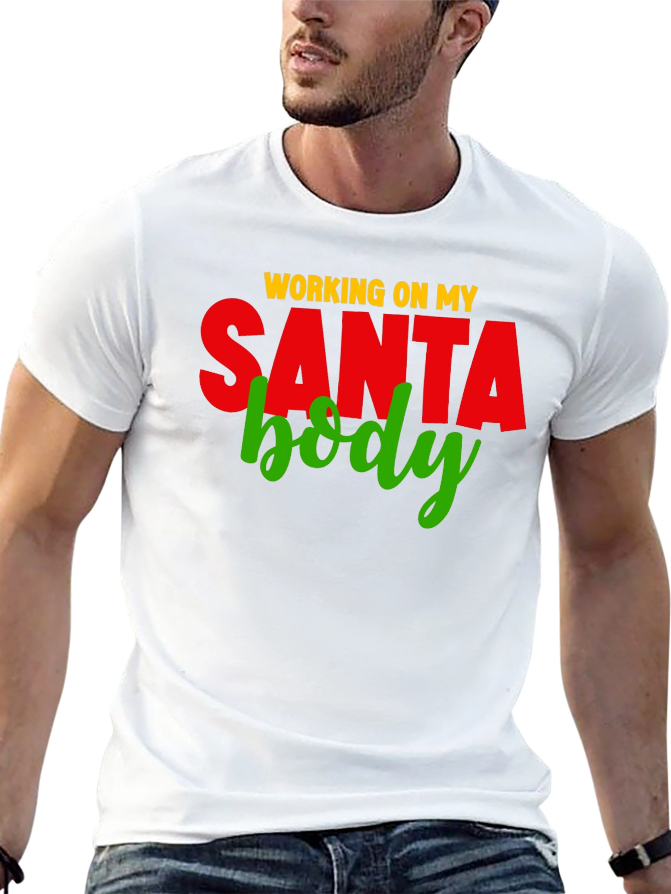 Working on My Santa Body T-Shirt
