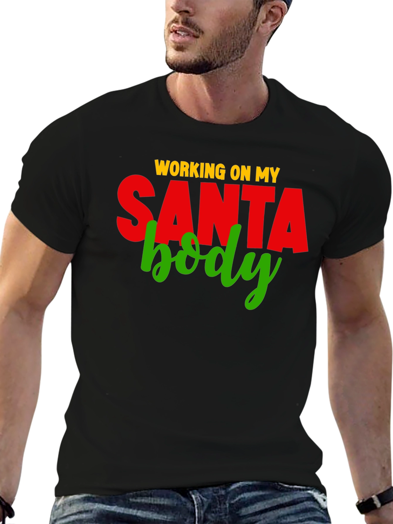 Working on My Santa Body T-Shirt