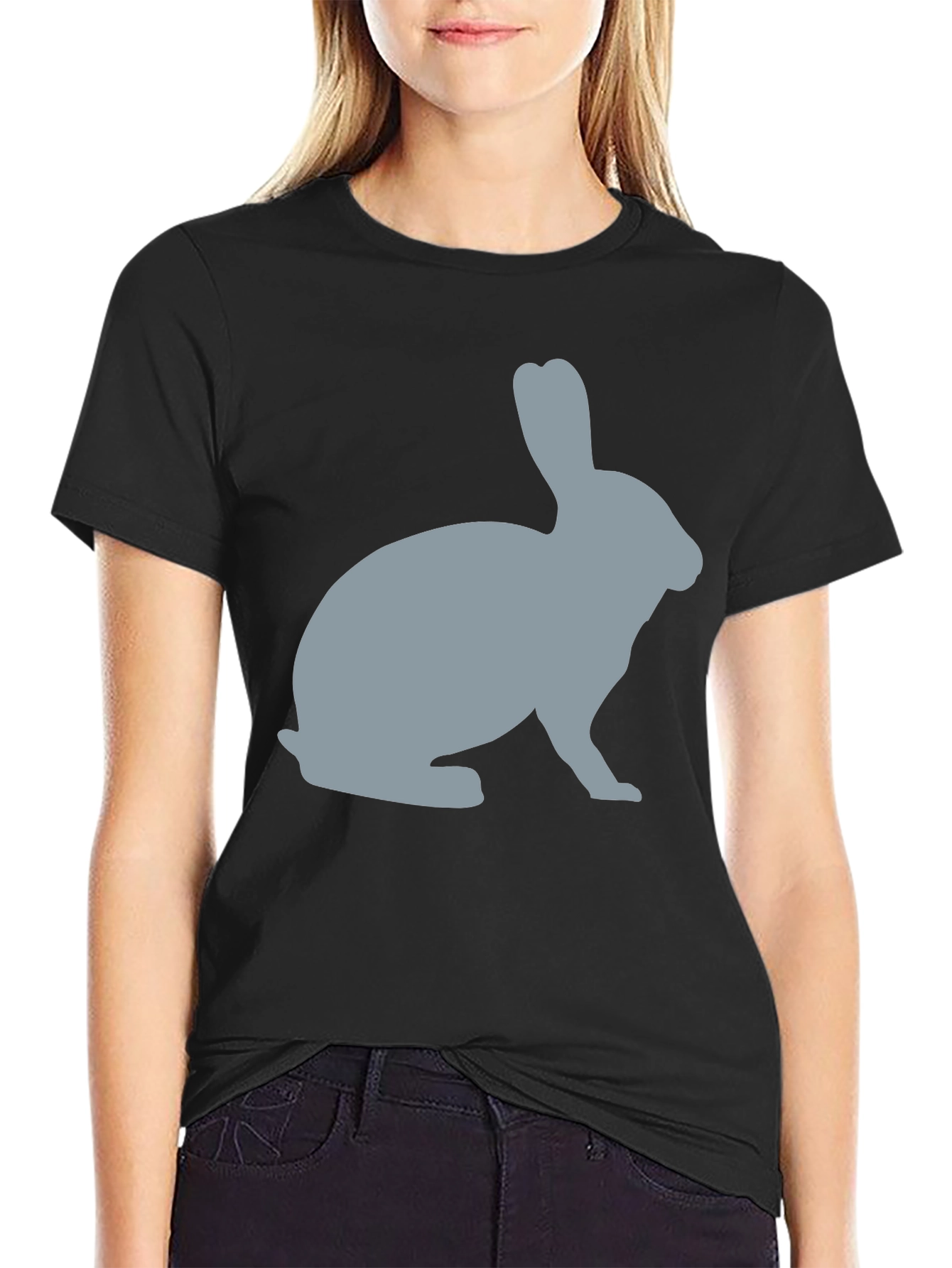 Rabbit Silhouette Graphic Tee - Unisex Soft Cotton T-Shirt