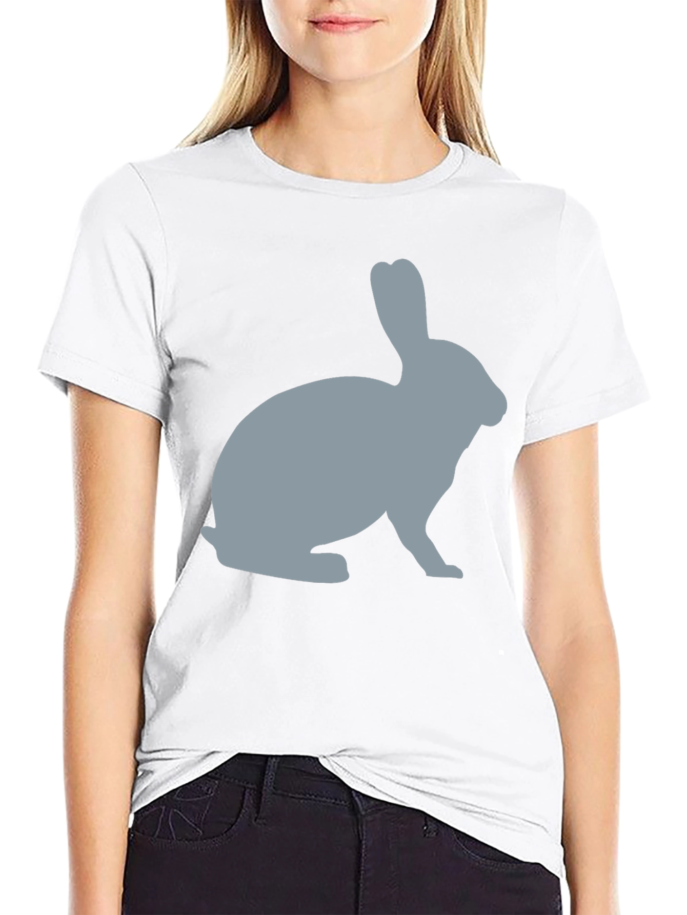 Rabbit Silhouette Graphic Tee - Unisex Soft Cotton T-Shirt