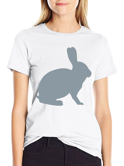 Rabbit Silhouette Graphic Tee - Unisex Soft Cotton T-Shirt