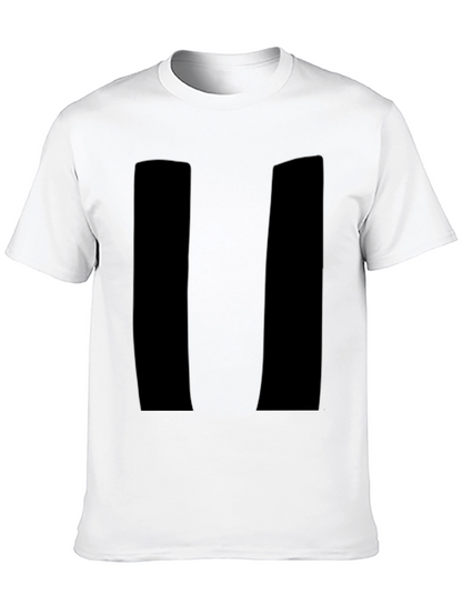 Mens Black Pause Symbol Graphic Tee