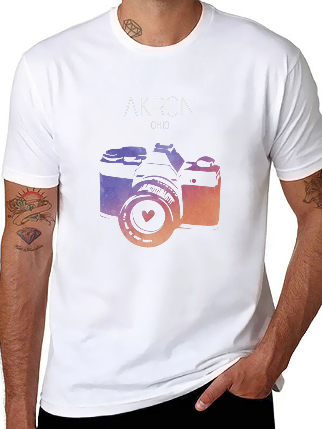 Akron Ohio Camera Graphic Tee - Unisex