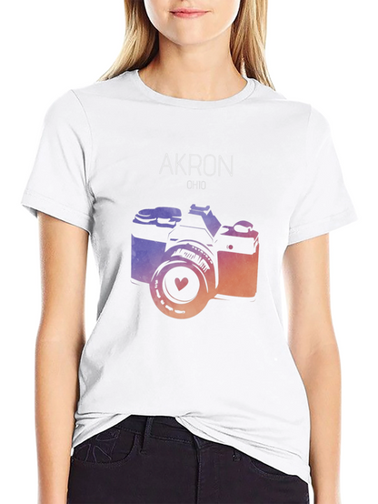 Akron Ohio Camera Graphic Tee - Unisex