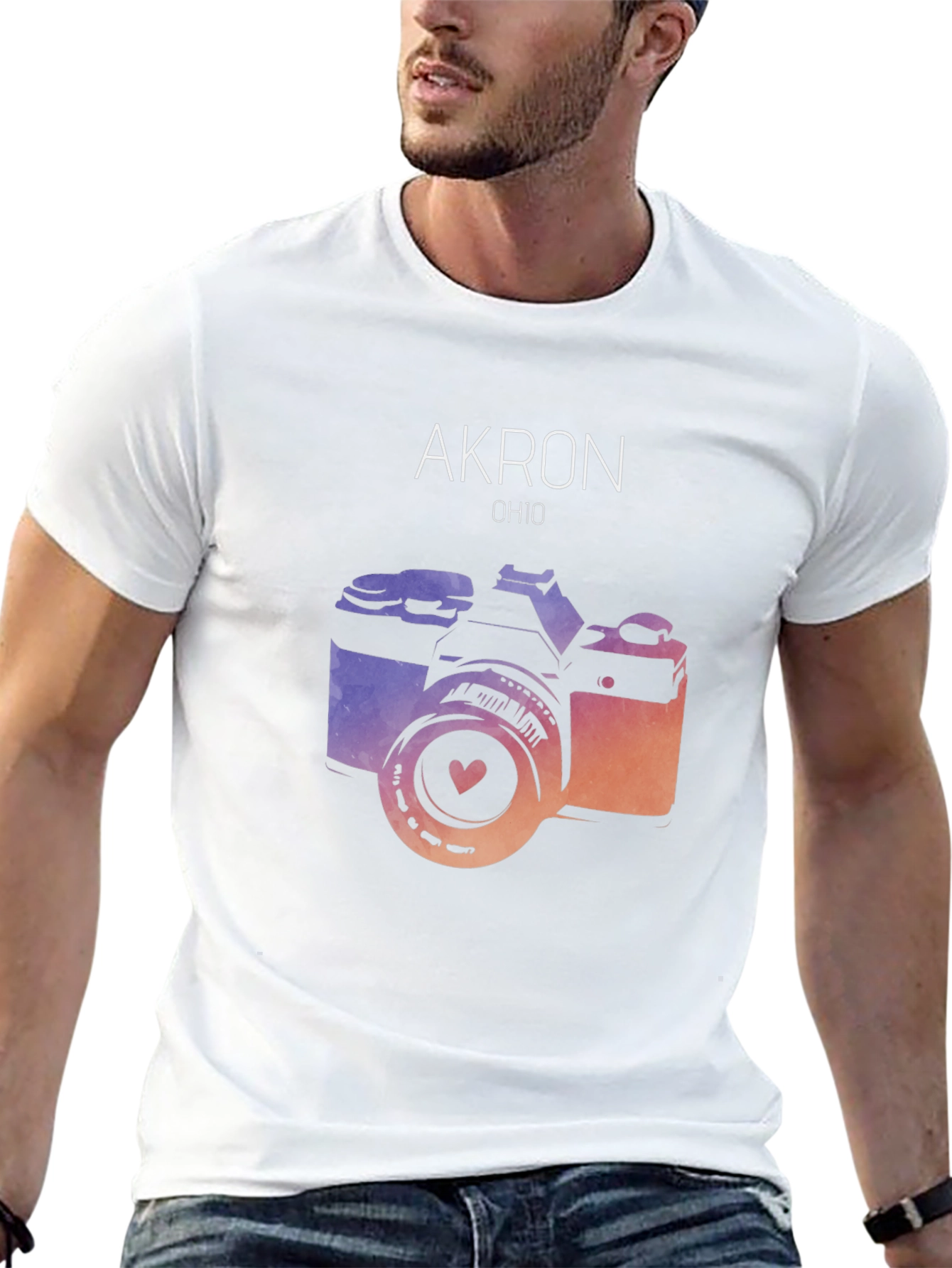 Akron Ohio Camera Graphic Tee - Unisex