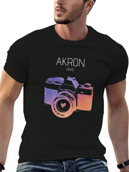 Akron Ohio Camera Graphic Tee - Unisex