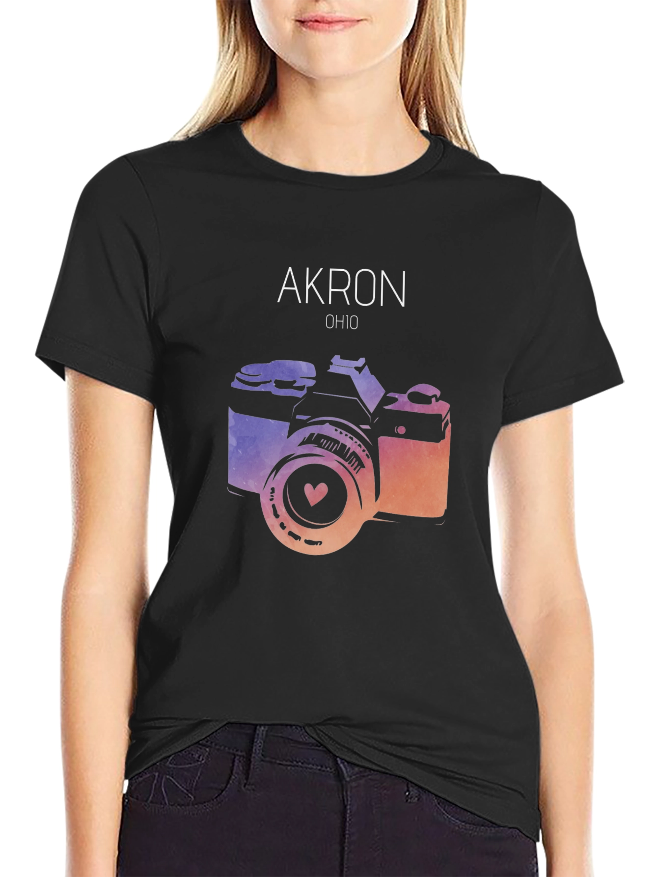 Akron Ohio Camera Graphic Tee - Unisex