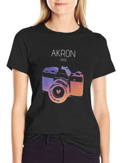 Akron Ohio Camera Graphic Tee - Unisex