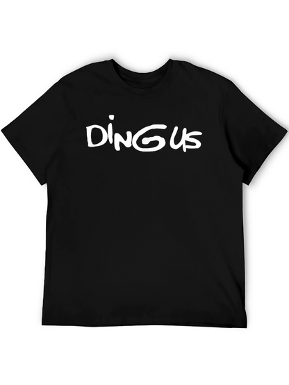 Dingus Graphic Tee - Black Cotton Crew Neck