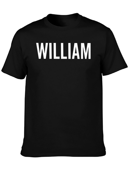 William Black T-Shirt - Personalized Name Tee