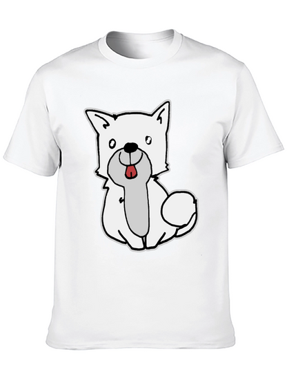 Cute Dog Graphic Black T-Shirt