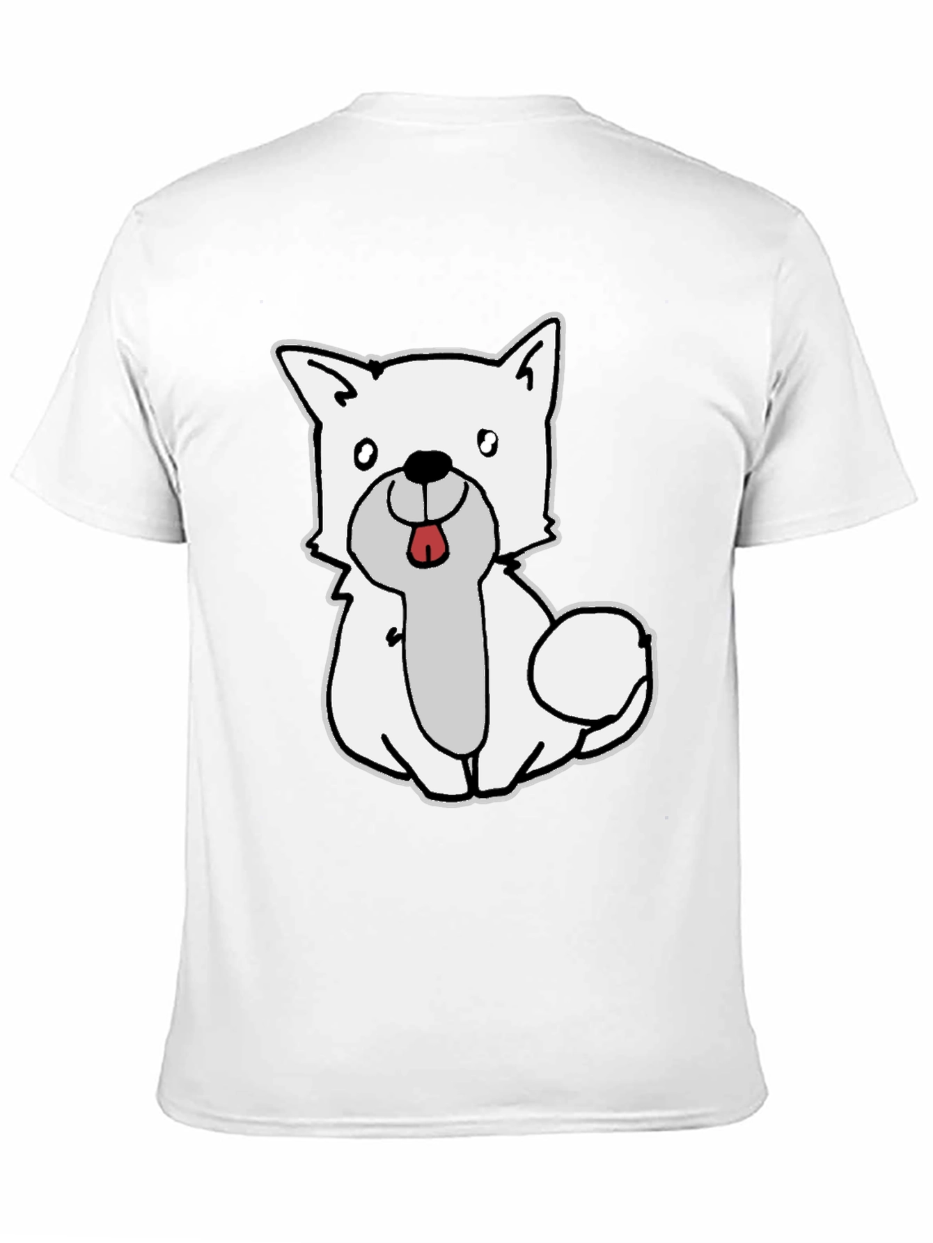 Cute Dog Graphic Black T-Shirt