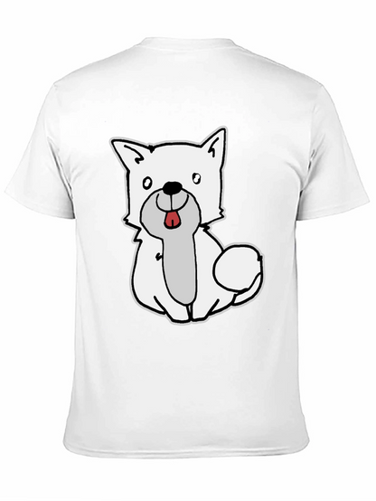 Cute Dog Graphic Black T-Shirt