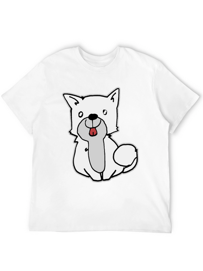 Cute Dog Graphic Black T-Shirt