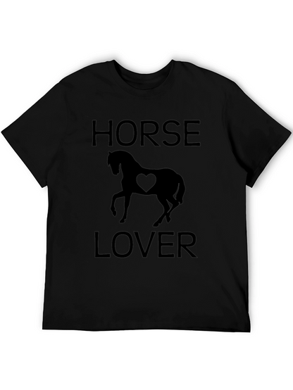 Horse Lover T-Shirt - Black Graphic Tee