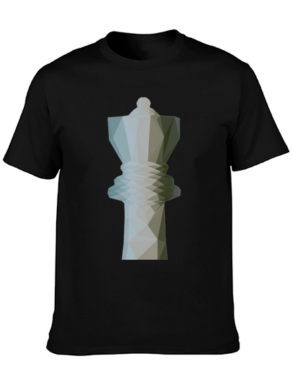 Geometric Chess Queen Graphic Tee