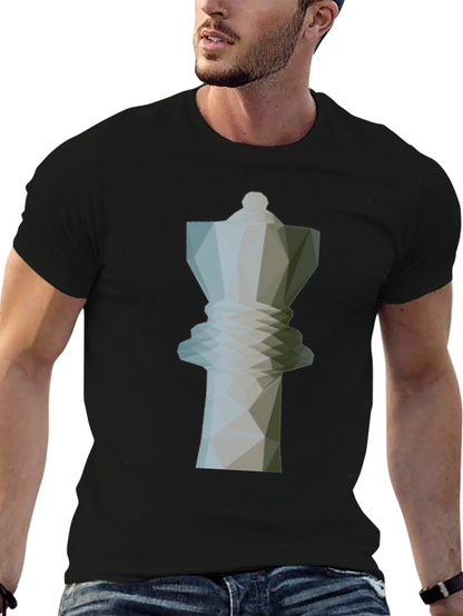 Geometric Chess Queen Graphic Tee