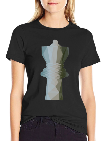 Geometric Chess Queen Graphic Tee
