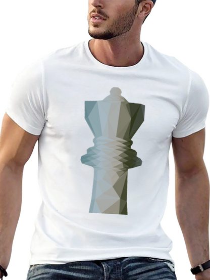 Geometric Chess Queen Graphic Tee