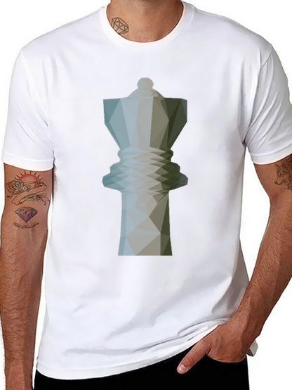 Geometric Chess Queen Graphic Tee