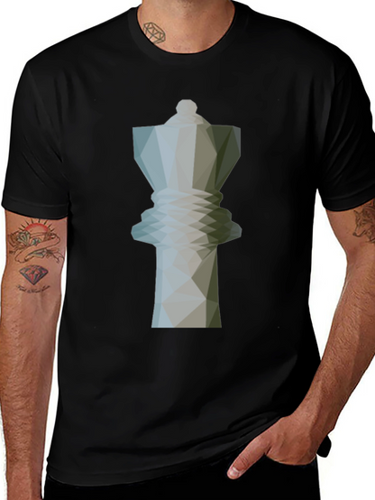 Geometric Chess Queen Graphic Tee