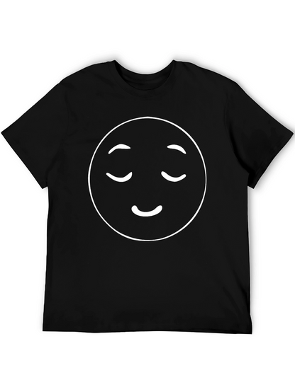 Zen Emoji Black T-Shirt - Relaxed Vibes