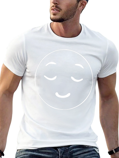 Zen Emoji Black T-Shirt - Relaxed Vibes