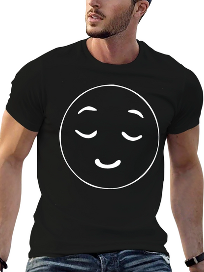 Zen Emoji Black T-Shirt - Relaxed Vibes